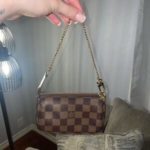 Checkered Brown Louis Vuitton Mini Pochette